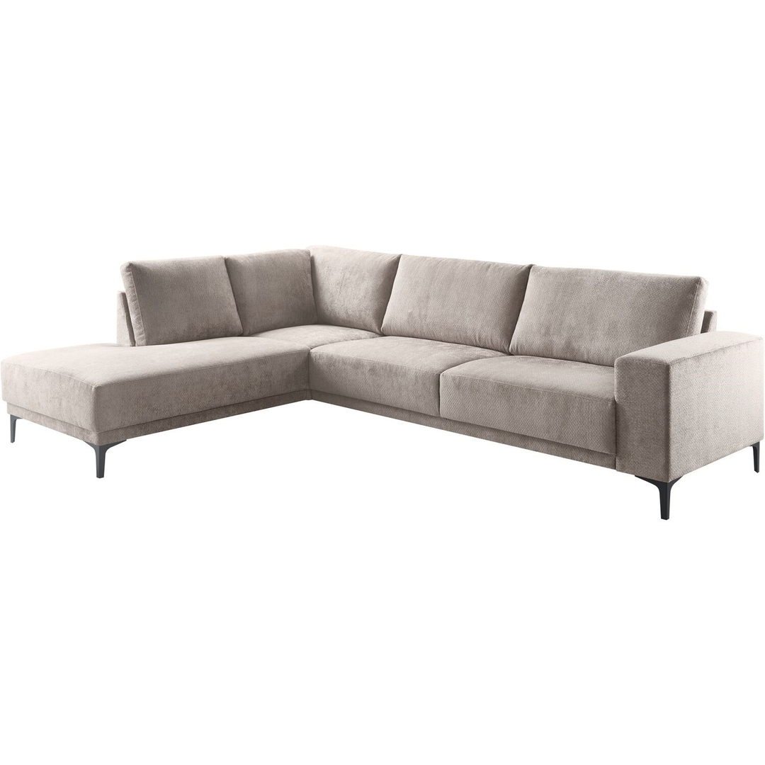 Hoekbank links Clanton taupe basic comfort