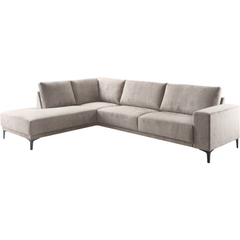 Hoekbank links Clanton taupe basic comfort