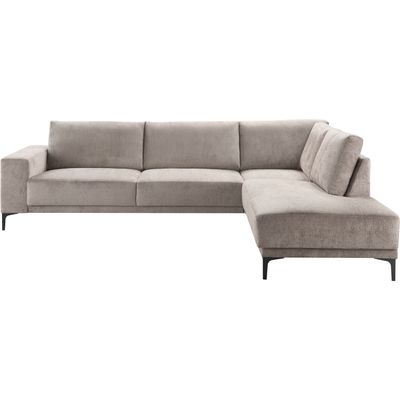 Hoekbank rechts Clanton taupe premium comfort