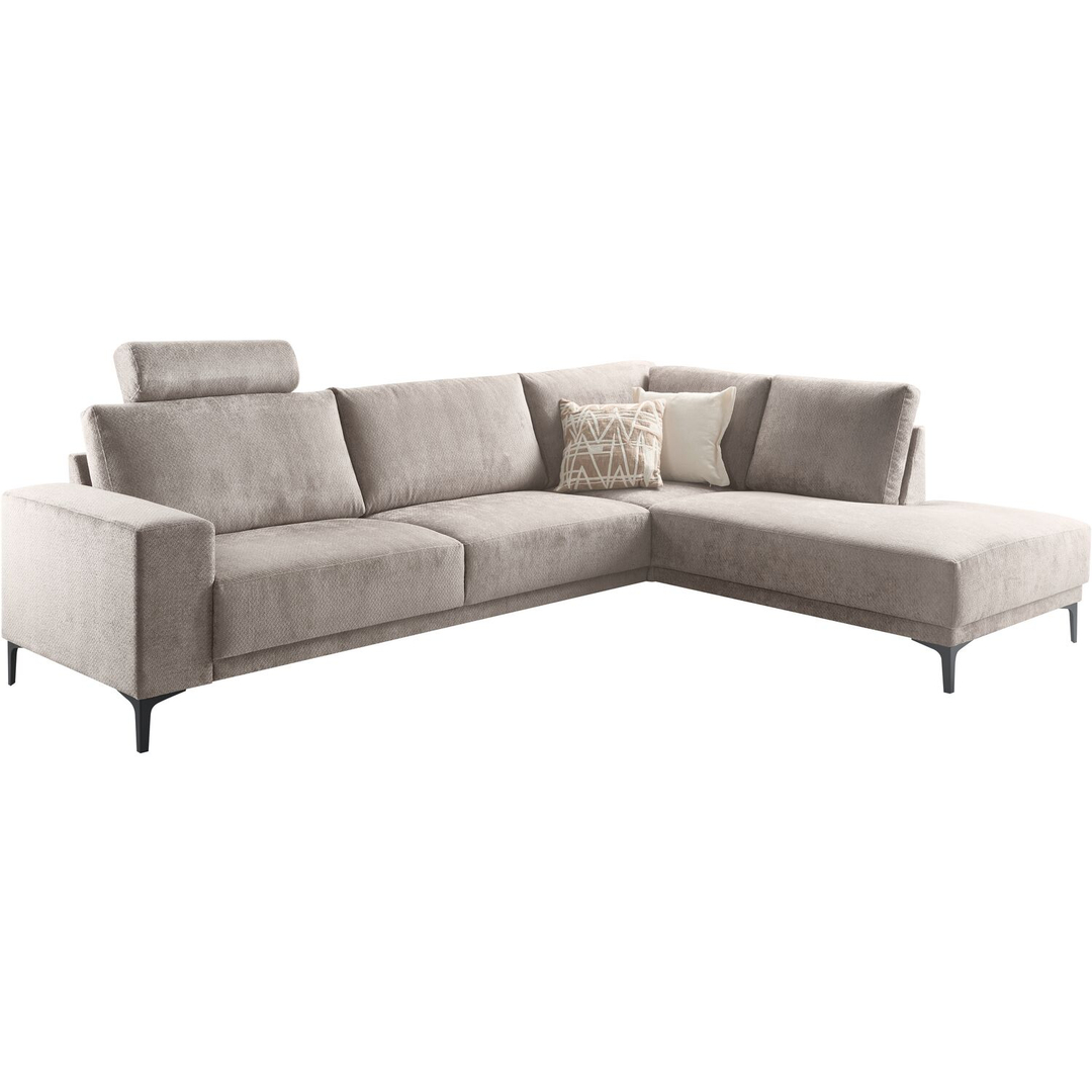 Hoekbank rechts Clanton taupe premium comfort