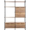 Wandkast Sistema 226x166x45 cm bruin