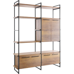 Wandkast Sistema 226x166x45 cm bruin