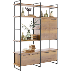 Wandkast Sistema 226x166x45 cm bruin