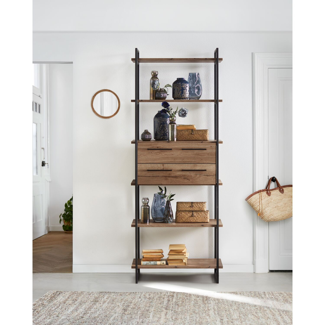 Wandkast Sistema 226x88x45 cm donkerbruin