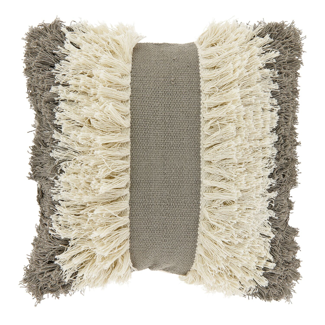 Sierkussen Antrona 45x45cm taupe kwasten
