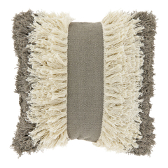 Sierkussen Antrona 45x45cm taupe kwasten
