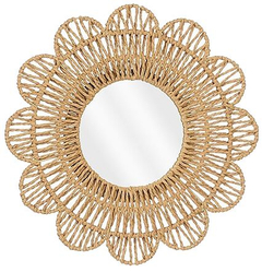 Spiegel Novellara rond 39 cm bruin small