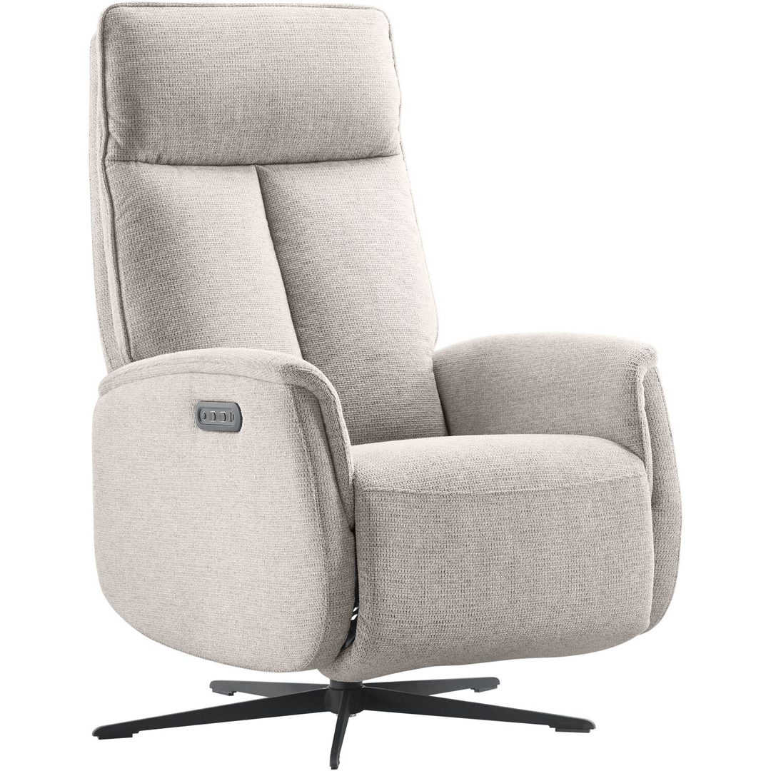 Relaxfauteuil Assele elektrisch lichtgrijs