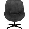 Draaifauteuil Fortenza velvet antraciet