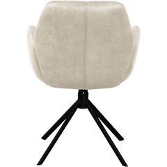 Eetkamerstoel Loranzo draaibaar microvezel beige