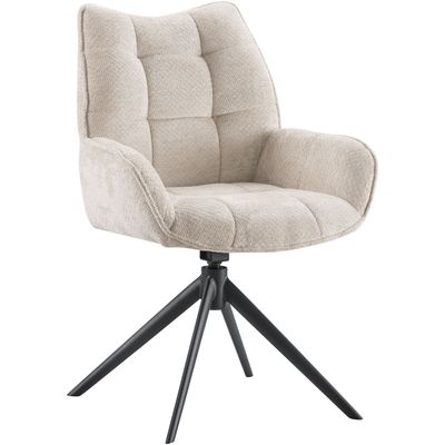 Eetkamerstoel Rindo draaibaar beige