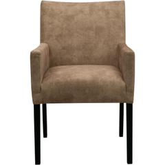 Eetkamerstoel Avanza met armleuning velvet beige