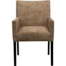 Eetkamerstoel Avanza met armleuning velvet beige