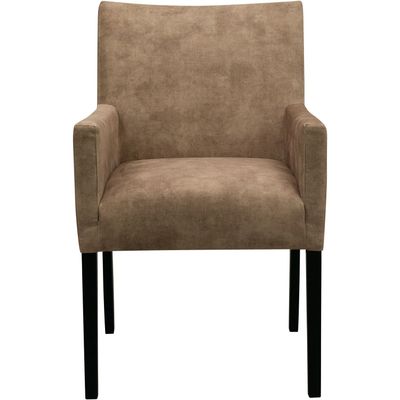 Eetkamerstoel Avanza met armleuning velvet beige