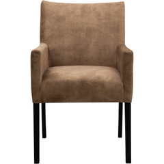 Eetkamerstoel Avanza met armleuning velvet ecru
