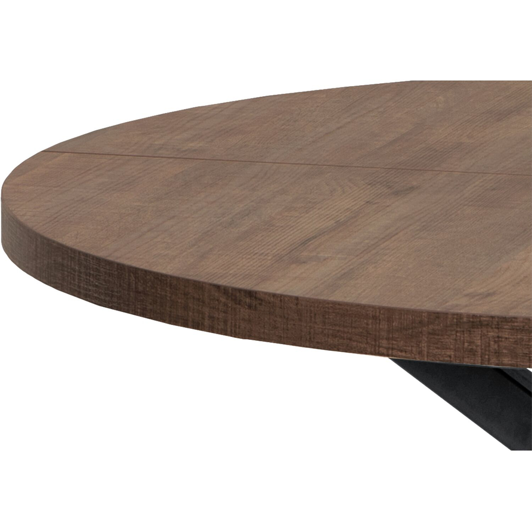 Uitschuifbare eettafel Mascaro 140/180 cm rond dark mango