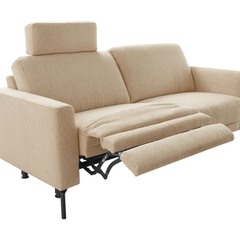 2,5 zitsbank Moscato koudschuim beige relaxfunctie links