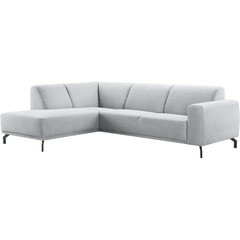 Hoekbank links Bellanti lichtgrijs premium comfort