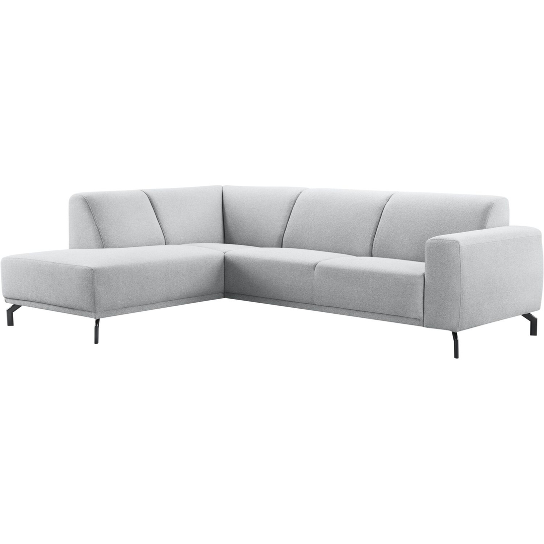 Hoekbank links Bellanti lichtgrijs basic comfort