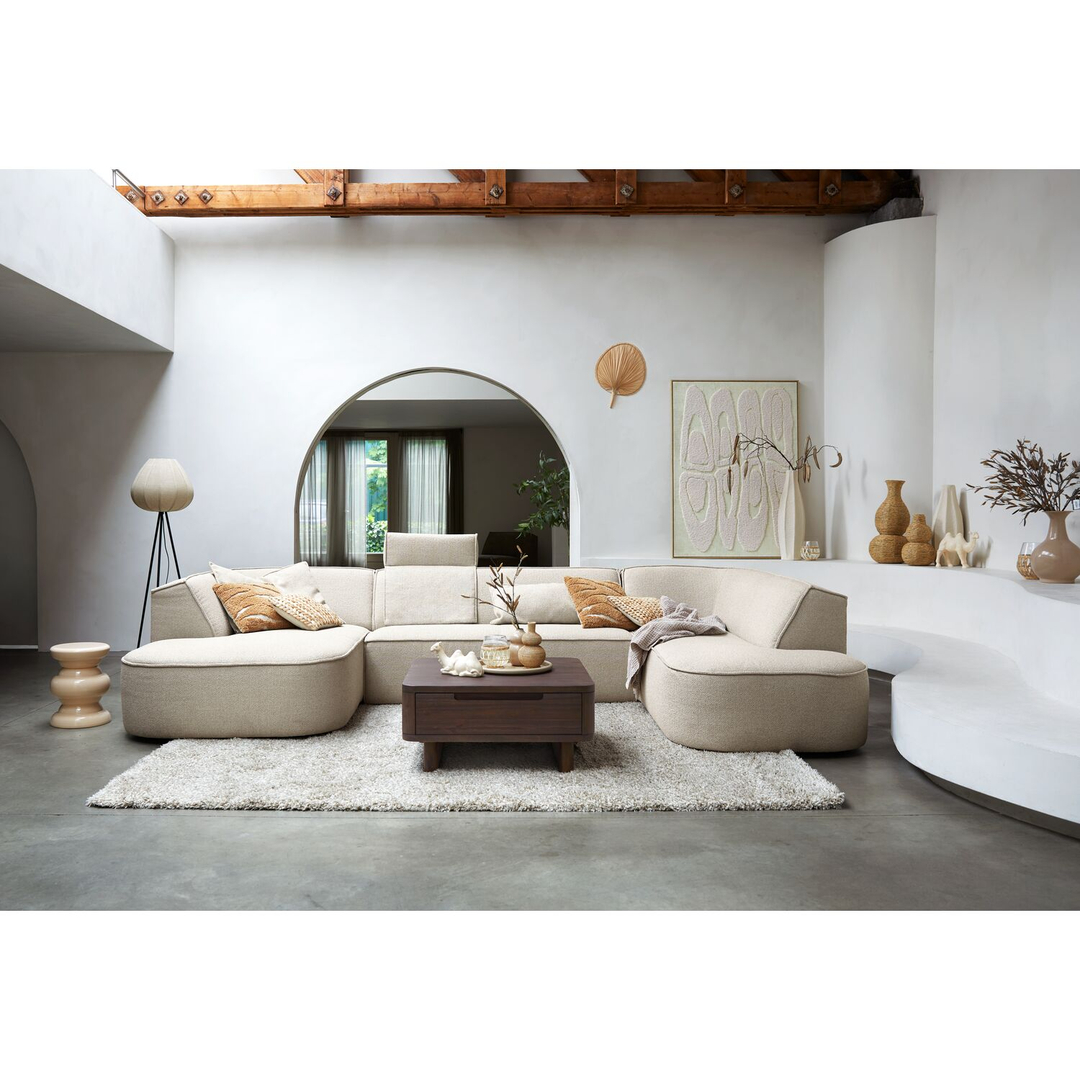 Elementenbank links Baricci ecru breed premium comfort