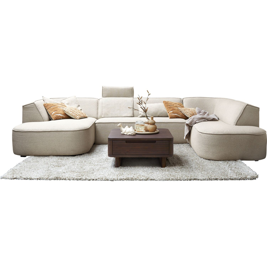 Elementenbank links Baricci ecru breed premium comfort