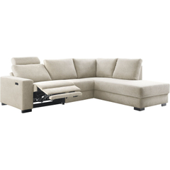 Hoekbank rechts Florance HR koudschuim beige relaxfunctie