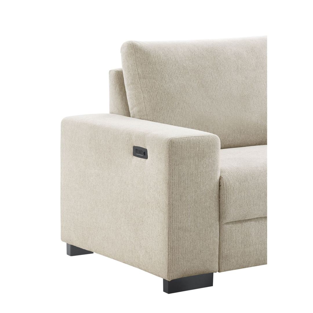 Hoekbank rechts Florance HR koudschuim beige relaxfunctie