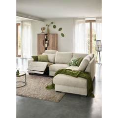 Hoekbank rechts Florance HR koudschuim beige relaxfunctie