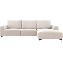 Hoekbank rechts Fabria beige basic comfort