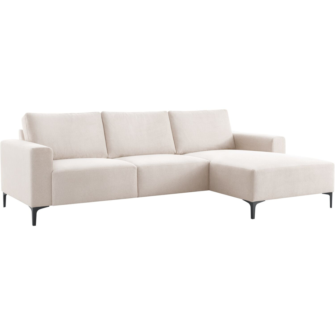 Hoekbank rechts Fabria beige basic comfort