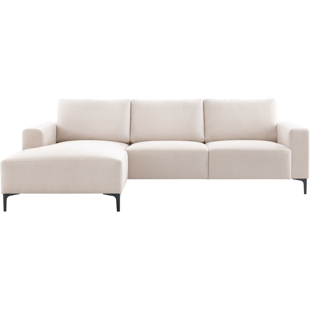Hoekbank Links Fabria beige basic comfort