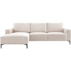 Hoekbank Links Fabria beige basic comfort
