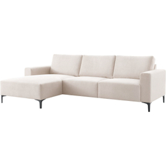 Hoekbank Links Fabria beige basic comfort