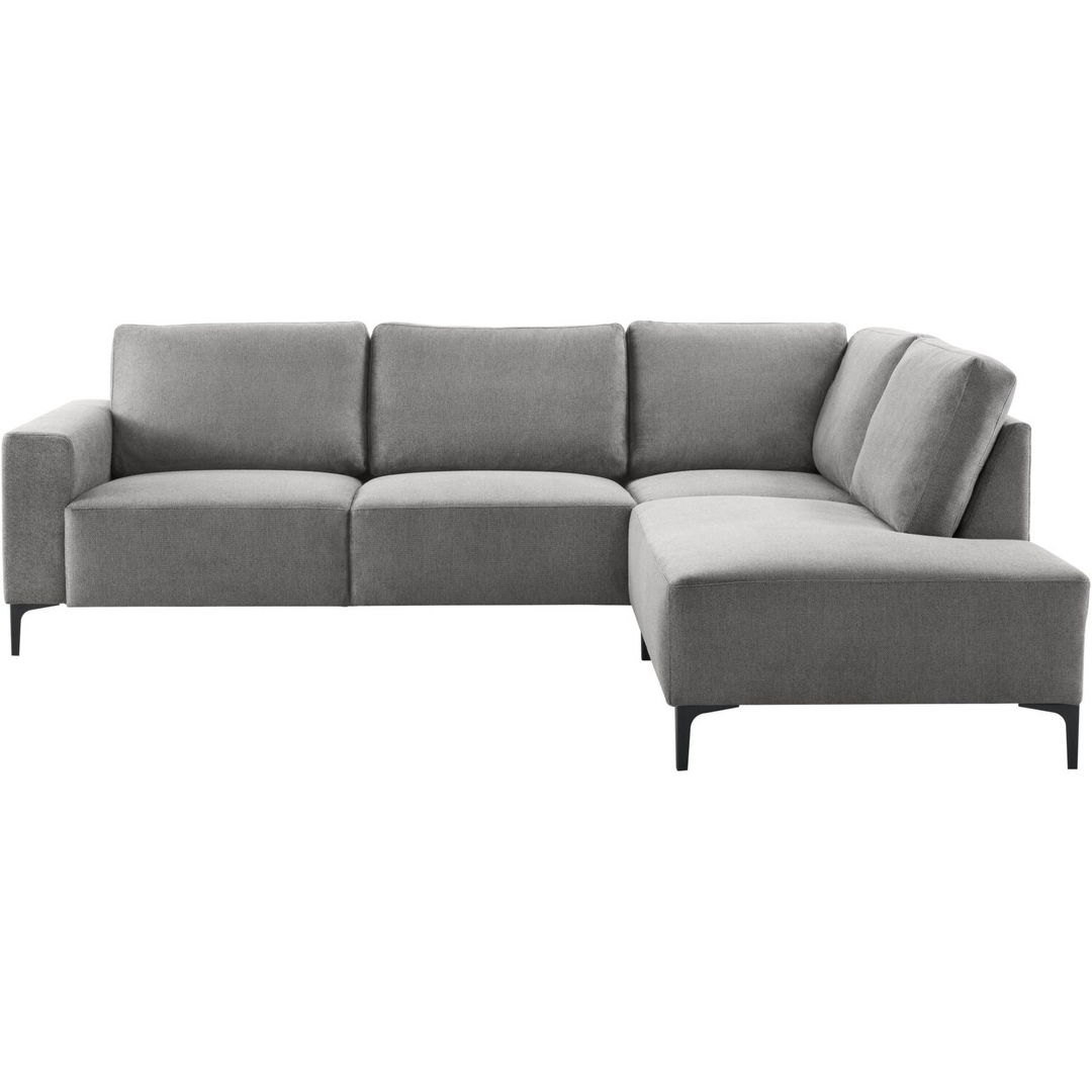 Hoekbank rechts Fabria middel donkergrijs basic comfort