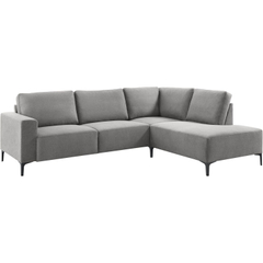 Hoekbank rechts Fabria middel donkergrijs basic comfort