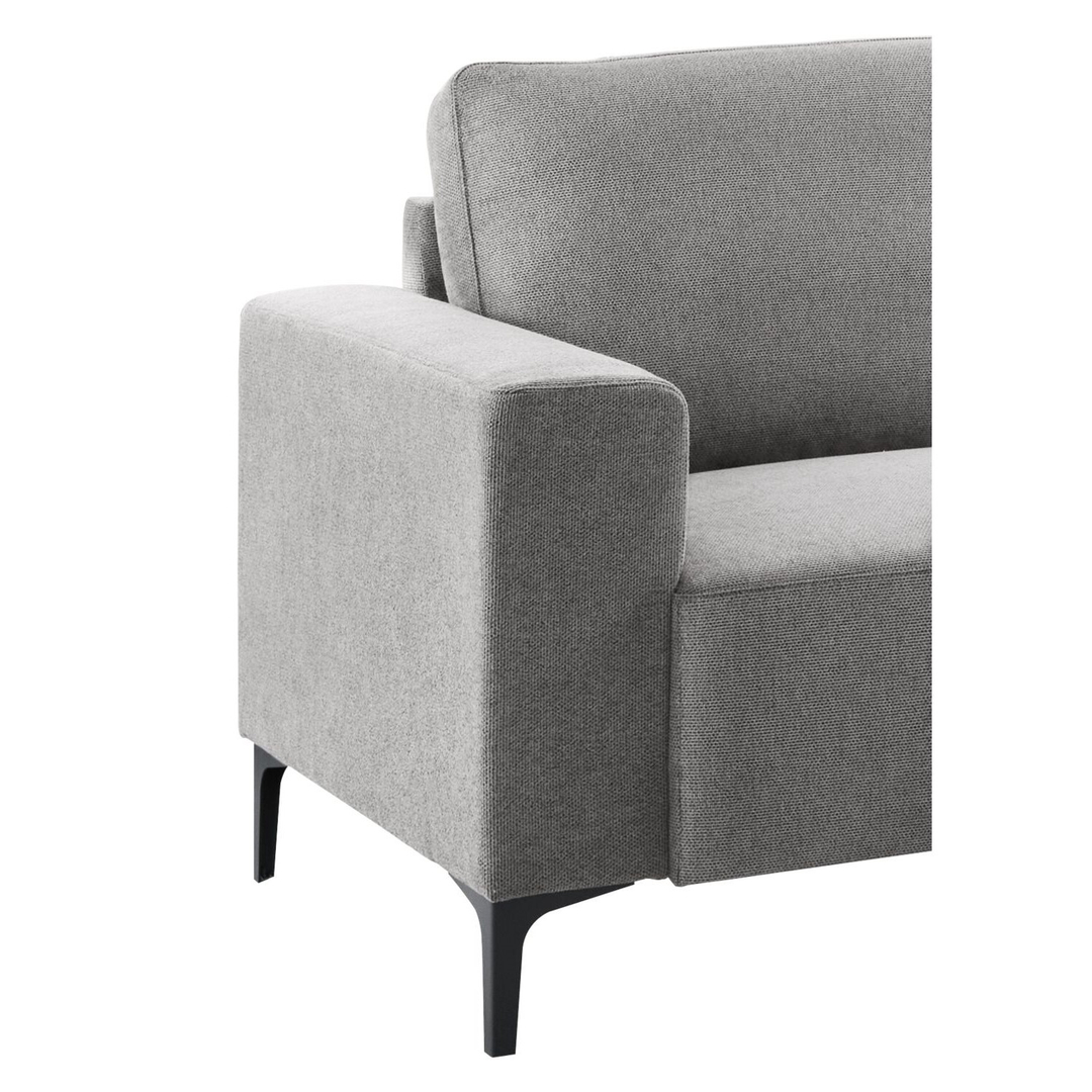 Hoekbank rechts Fabria middel donkergrijs basic comfort