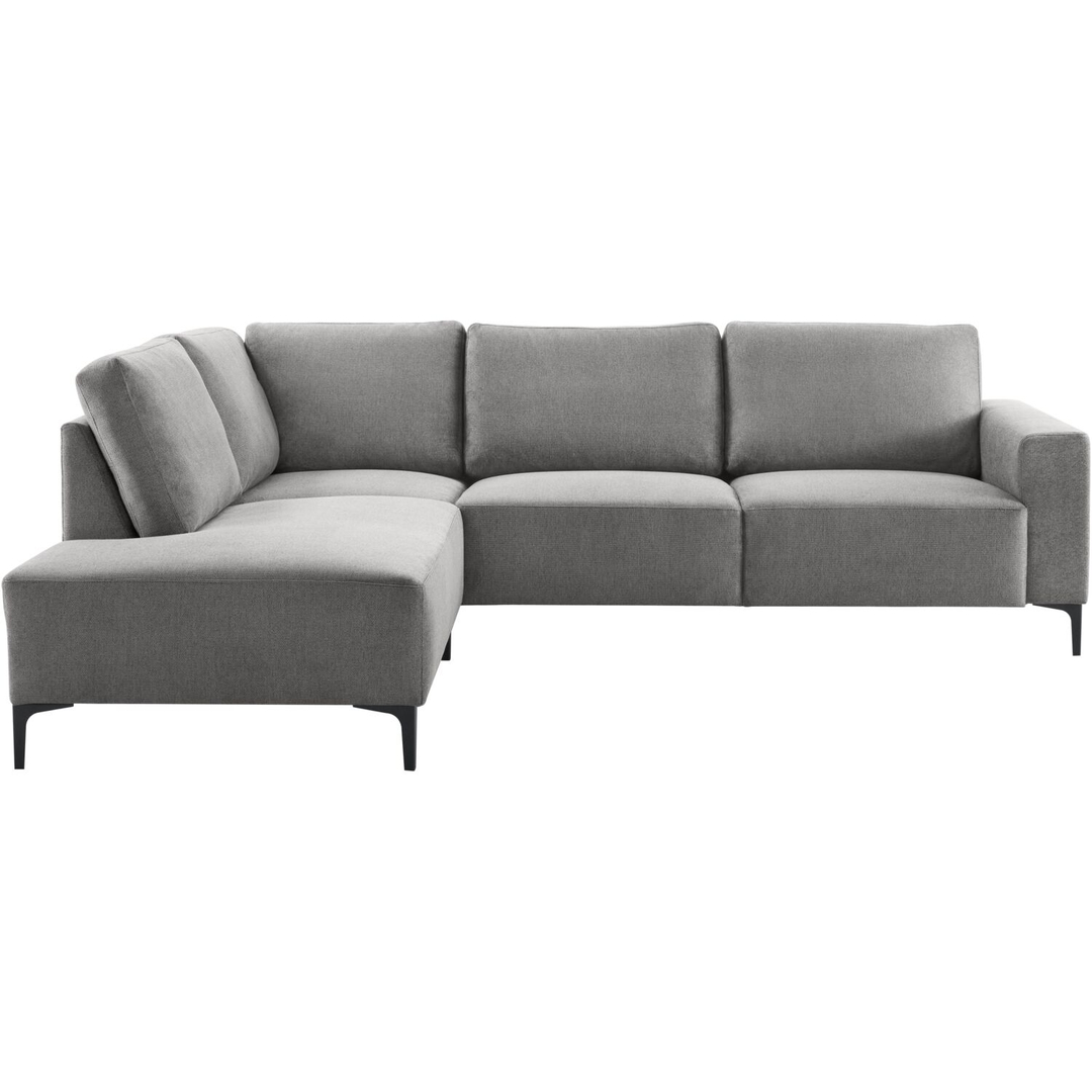 Hoekbank links Fabria middel donkergrijs basic comfort