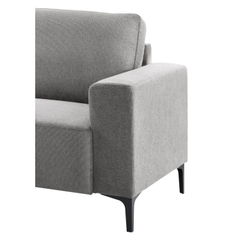 Hoekbank links Fabria middel donkergrijs basic comfort