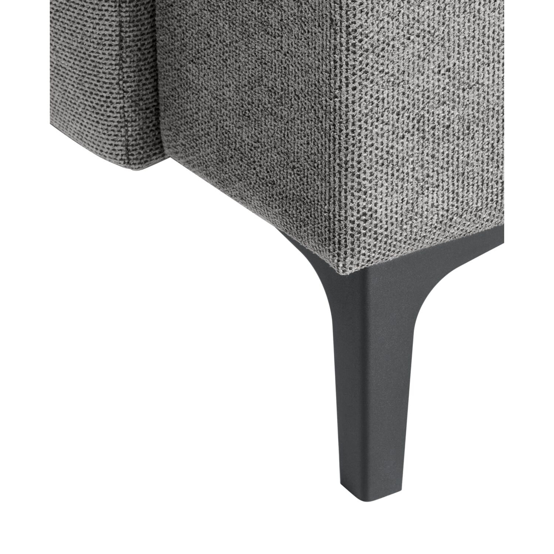 Hoekbank links Fabria middel donkergrijs basic comfort
