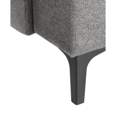 Hoekbank links Fabria middel donkergrijs basic comfort