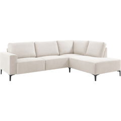 Hoekbank rechts Fabria middel beige basic comfort