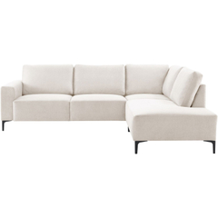 Hoekbank rechts Fabria middel beige basic comfort