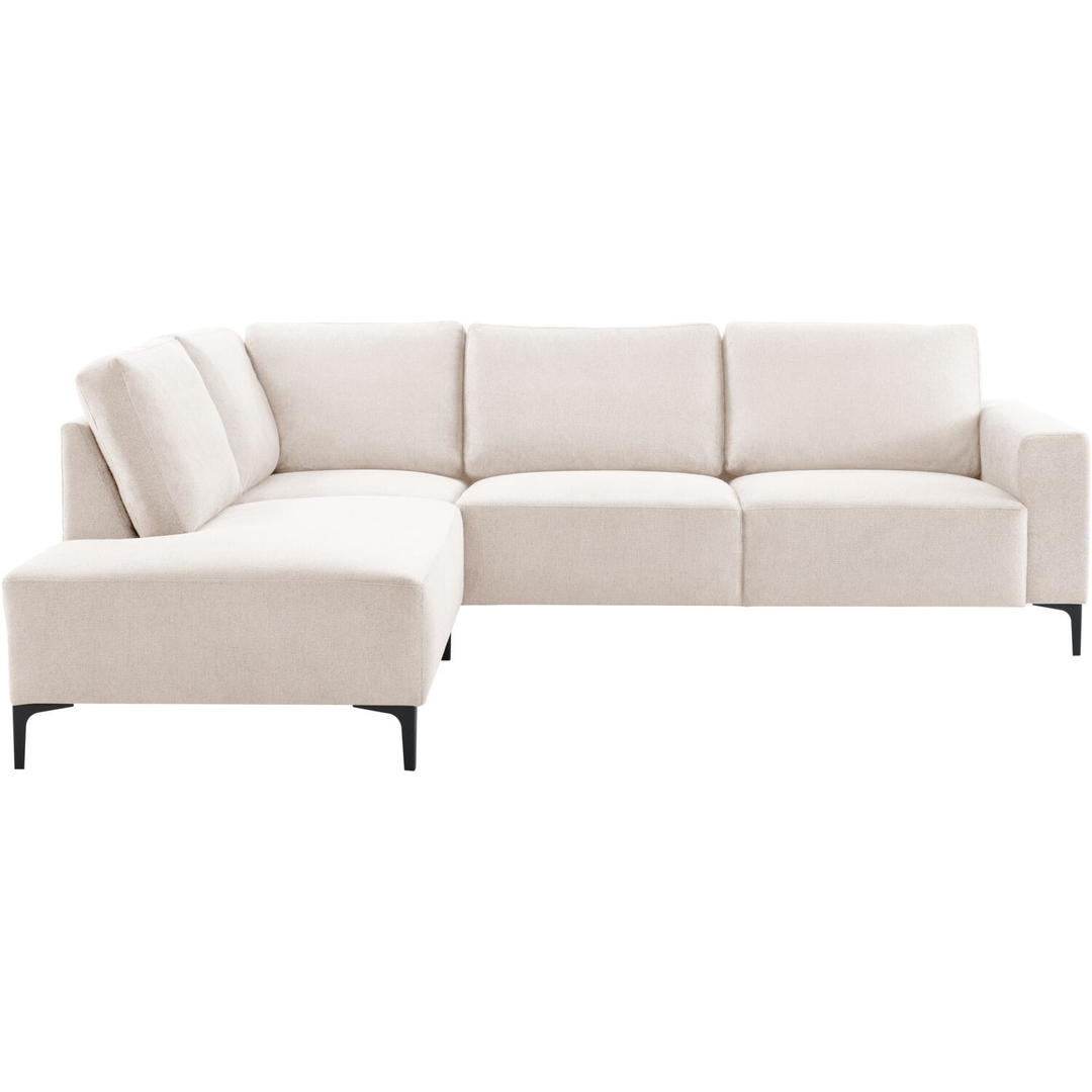 Hoekbank links Fabria middel beige basic comfort