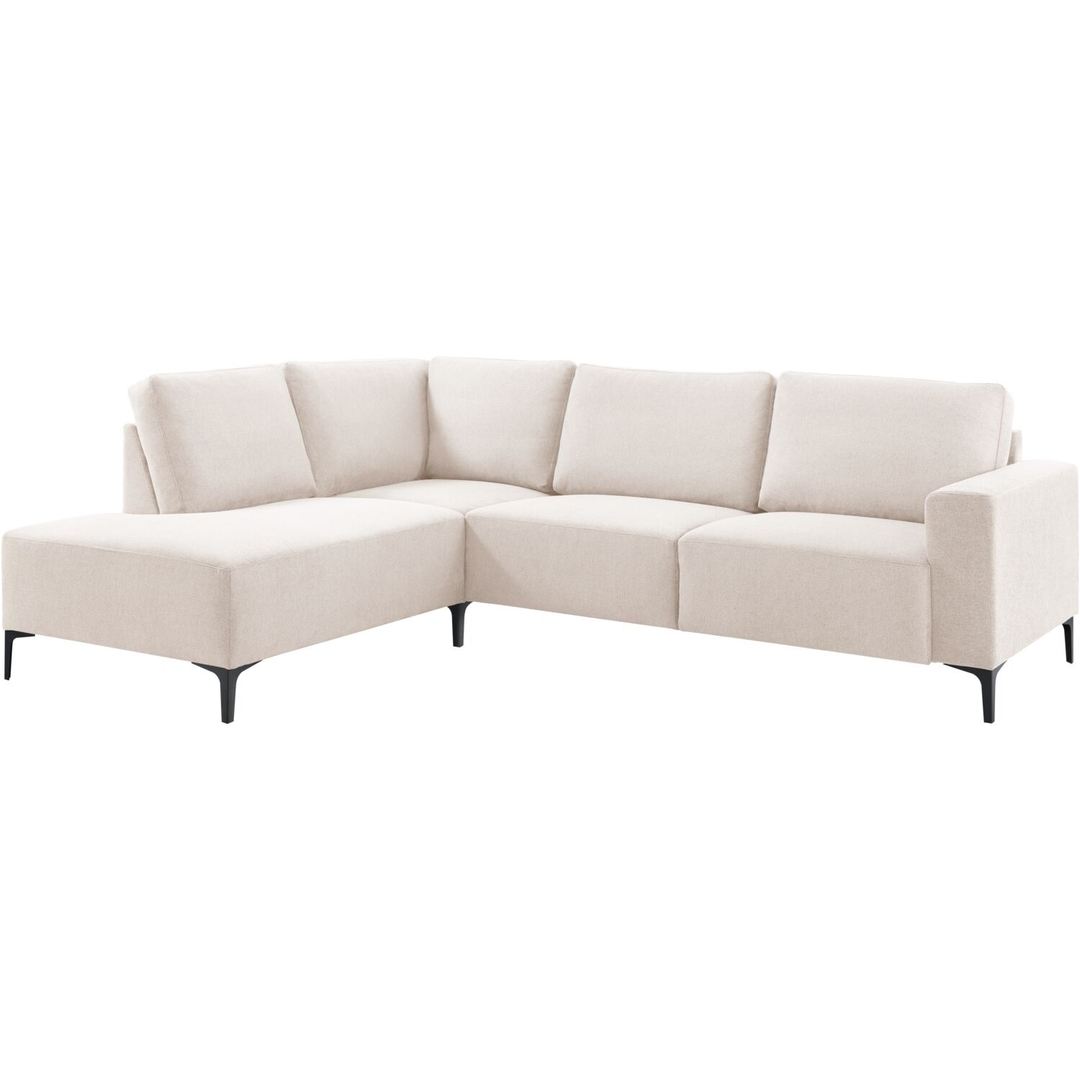 Hoekbank links Fabria middel beige basic comfort