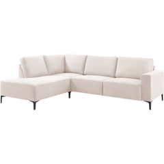 Hoekbank links Fabria middel beige basic comfort