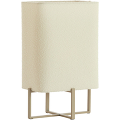 Tafellamp Focate taupe rechthoek hoog ecru 1-lichts