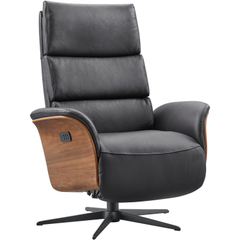 Relaxfauteuil Liri elektrisch zwart