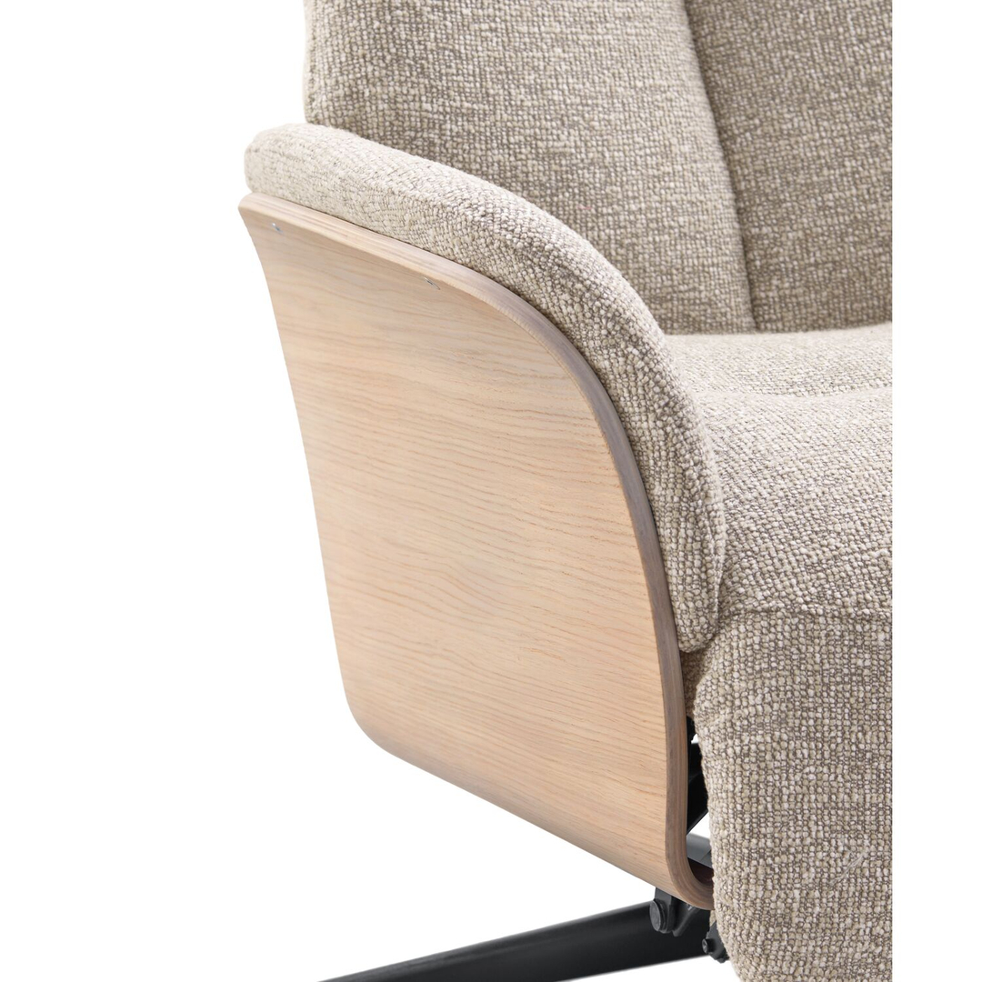 Relaxfauteuil Serio beige licht hout premium comfort