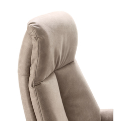 Relaxfauteuil Serio beige donker hout premium comfort