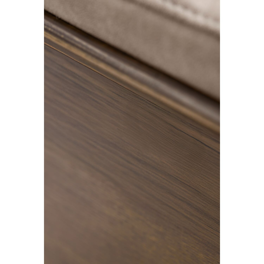 Relaxfauteuil Serio beige donker hout premium comfort
